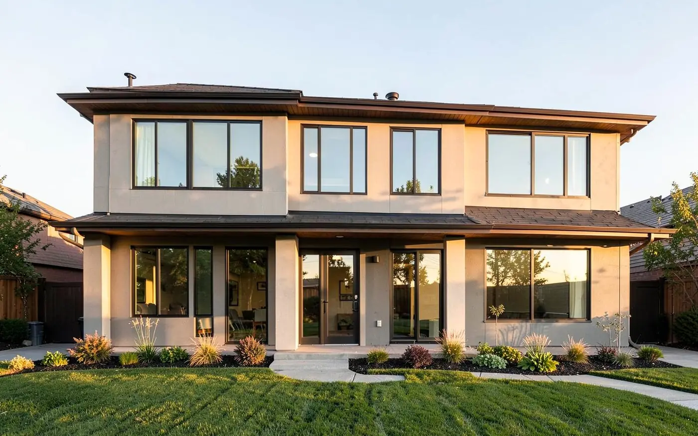 Modern Front Range home with a mix of large fixed and operable windows